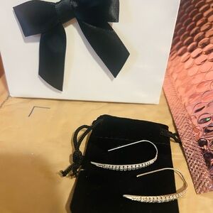 Sterling Elegant Silver Hoop Earrings